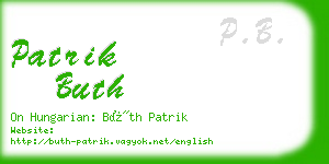 patrik buth business card